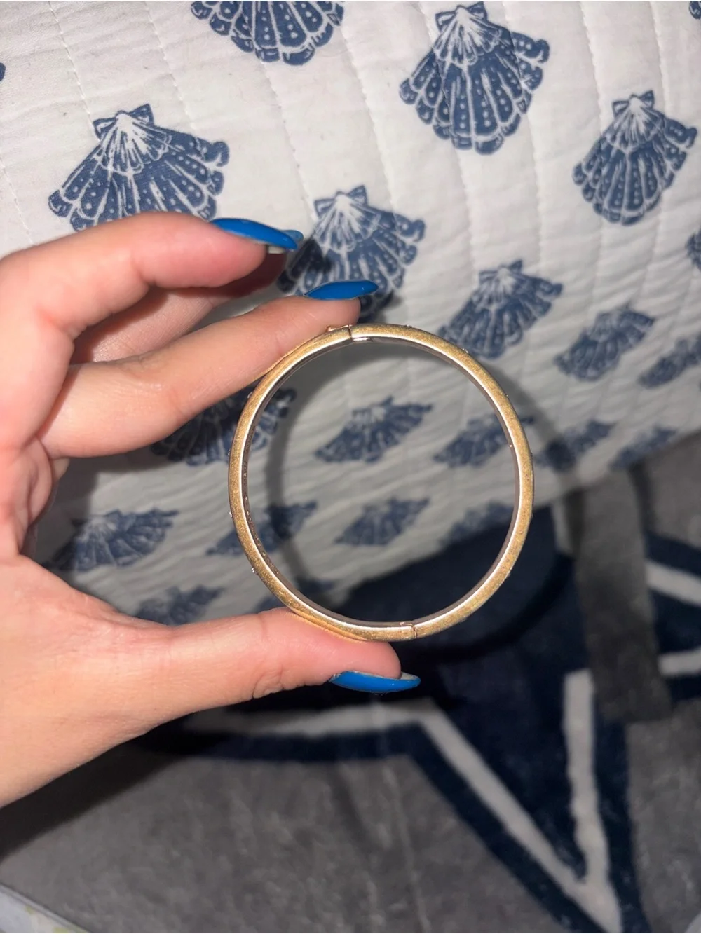 Kate Spade Gold Crystal-Stud Bangle Bracelet